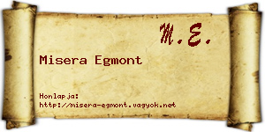 Misera Egmont névjegykártya